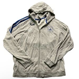 Men’s Adidas Boston Bruins Grey Full Zip Sweatshirt Size 2XL